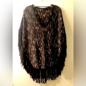 Ella Moss fringed poncho, XS/S